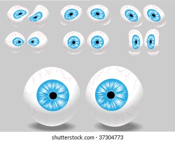 Blue vector eyes (includes six eye-catching variations)