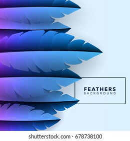 Blue Vector Feathers