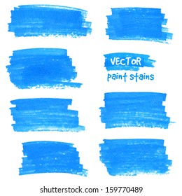 Blue Vector Felt Tip Pen Stains