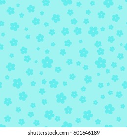 blue vector flowers.  pastel colors. vector seamless pattern. baby background