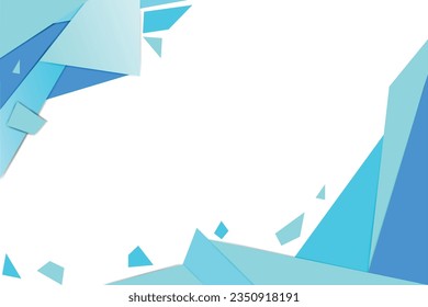 Blue vector geometric polygonal abstract background with triangles