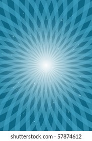 Blue vector glittering background