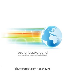 blue vector globe