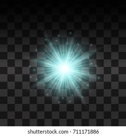 Blue vector glow light effect.