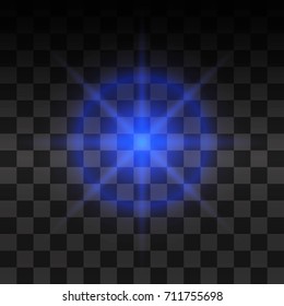 Blue vector glow light effect.