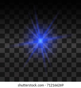 Blue vector glow light effect.