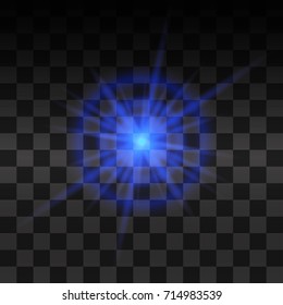 Blue vector glow light effect.