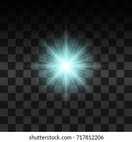 Blue vector glow light effect.