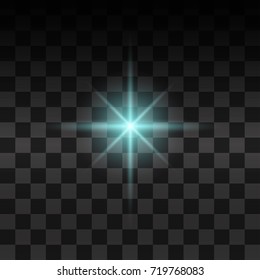 Blue vector glow light effect.