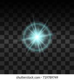 Blue vector glow light effect.