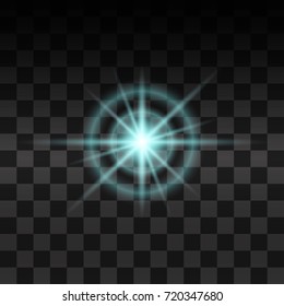 Blue vector glow light effect.