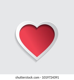 Blue Vector heart icon. Valentine's Day. Vector Illustration.