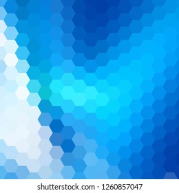 Blue vector hexagon background. Abstract illustration for advertising layout.  eps 10