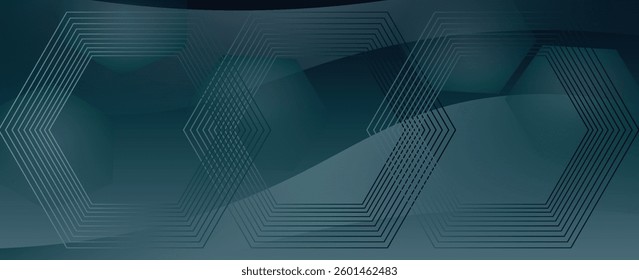 blue vector hexagon gradien abstract background design