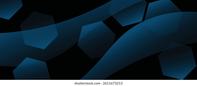 blue vector hexagon gradien abstract background design