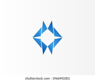 Plantilla de diseño del logotipo del icono del vector azul