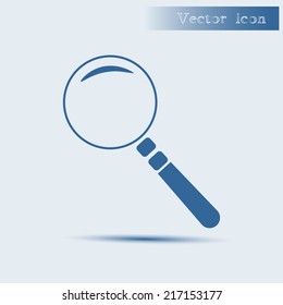 blue vector icon with shadow Flat design style