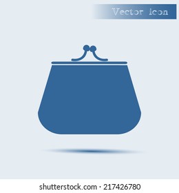 blue vector icon with shadow Flat design style