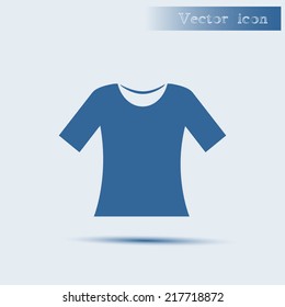 blue vector icon with shadow Flat design style 