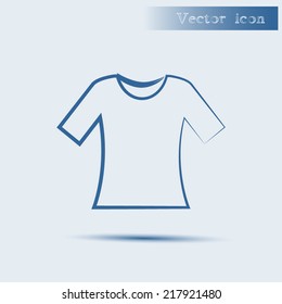 blue vector icon with shadow Flat design style