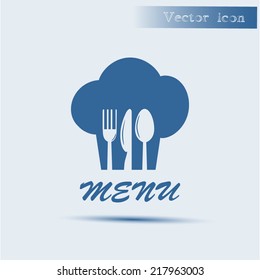 blue vector icon with shadow Flat design style 