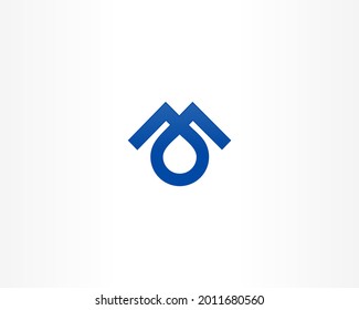 Blue vector icon template for brand logo design