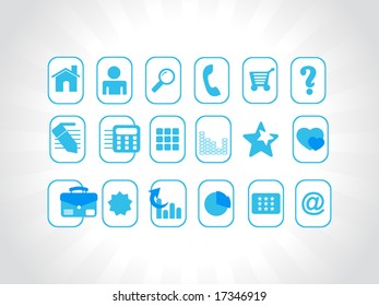 blue vector icons