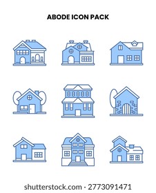 Blue vector icons from Abode for web and app design.
