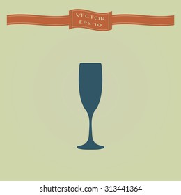 Blue vector illustrations glasses of champagne