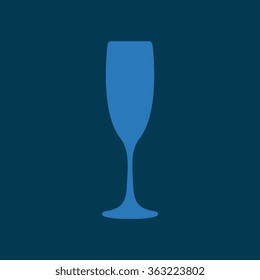 Blue vector illustrations glasses of champagne