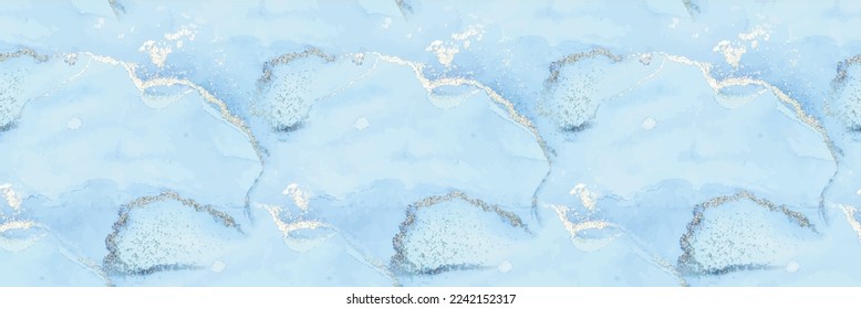 Blue Vector Ink Marble. Gold Marble Watercolor. Copper Alcohol Ink Texture. White Watercolor Marble. Gold Abstract Background. Foil Ink Paint. Fluid Elegant Watercolor. Modern Abstract Art Template
