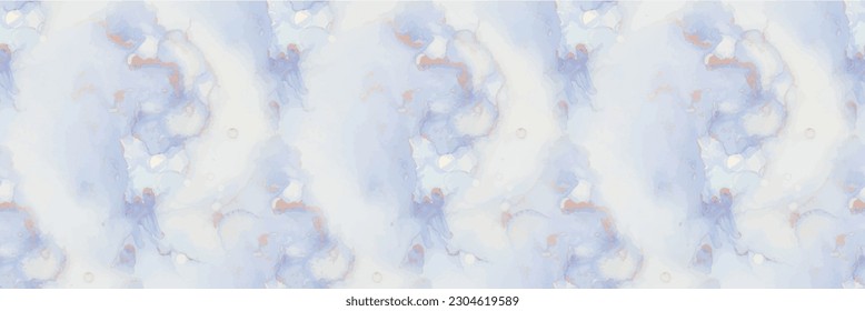 Mármol de tinta del vector azul. Mármol acuarela dorada. Acuarela de mármol dorado. Vector Elegante Acuarela. Pintura de Foil Art. Textura de la tinta metálica del alcohol. Fondo de degradado dorado. Pintura de tinta sin costura de lujo