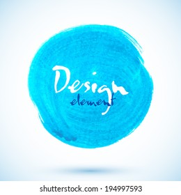 Blue Vector Isolated Acrylic Paint Circle