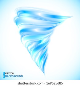 Blue vector isolated tornado