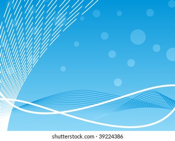 blue vector isolated waves with fog