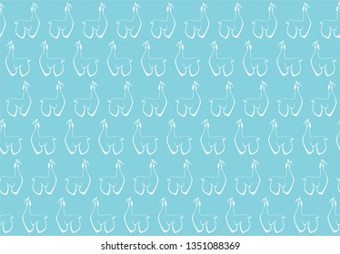 Blue vector lama pattern background