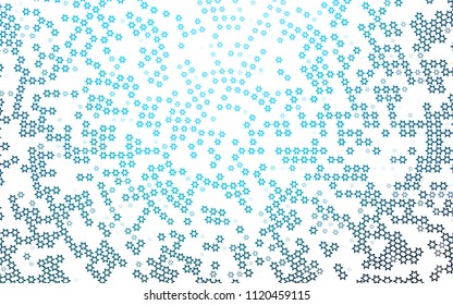 BLUE vector layout with bright stars. Modern geometrical abstract illustration with stars. Best design for your ad, poster, banner.