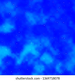 BLUE vector layout with bright stars. Colorful illustration in abstract style with gradient stars. Best design for your ad, poster, banner.