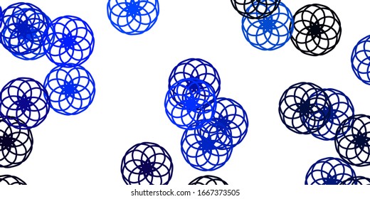Blue vector layout with circle shapes. Illustration with set of shining colorful abstract spheres. Pattern for business ads.