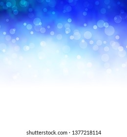 Blue vector layout with circles. Abstract decorative design in gradient style with bubbles. Design for your commercials.