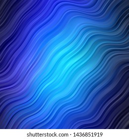 Blue vector layout with circular arc. Brand new colorful illustration with bent lines. Pattern for websites, landing pages.