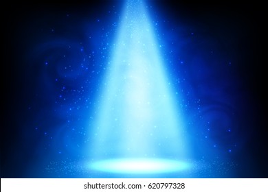 Blue vector magic light smoky background