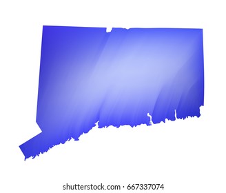 Blue vector map of state Kentucky. Isolated illustration on white background