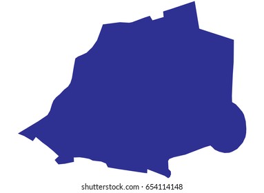 blue vector map – Vatican City