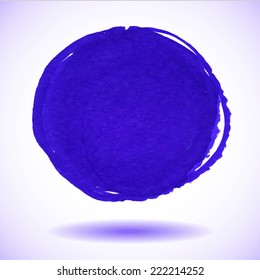 Blue vector marker circle stain