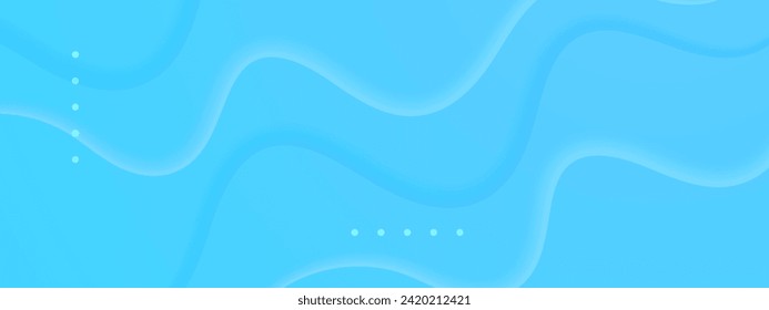 Banner abstracto de vector azul con formas