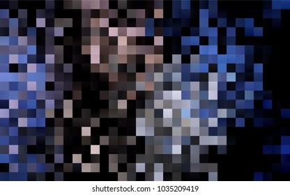 Blue vector modern geometrical background. Abstract template. Geometric pattern in square style with gradient.