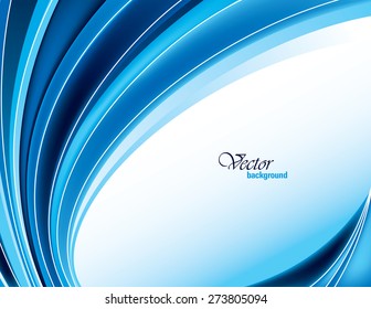 Blue Vector Modern Wavy Background. Eps10.
