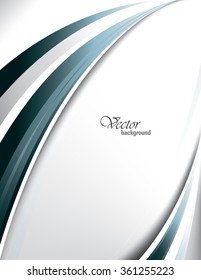 Blue Vector Modern Wavy Background. Eps10.