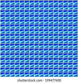 blue vector mosaic tiles background with waves